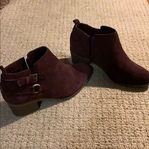Like new Booties! Burgundy in color.